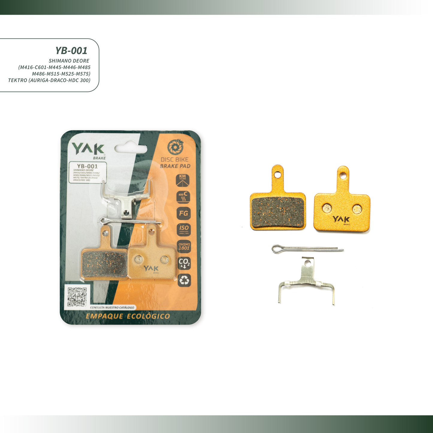 pastillas de freno para bicicleta marca yak brake yb-001 shimano